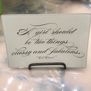 Handcrafted small plaque with stand